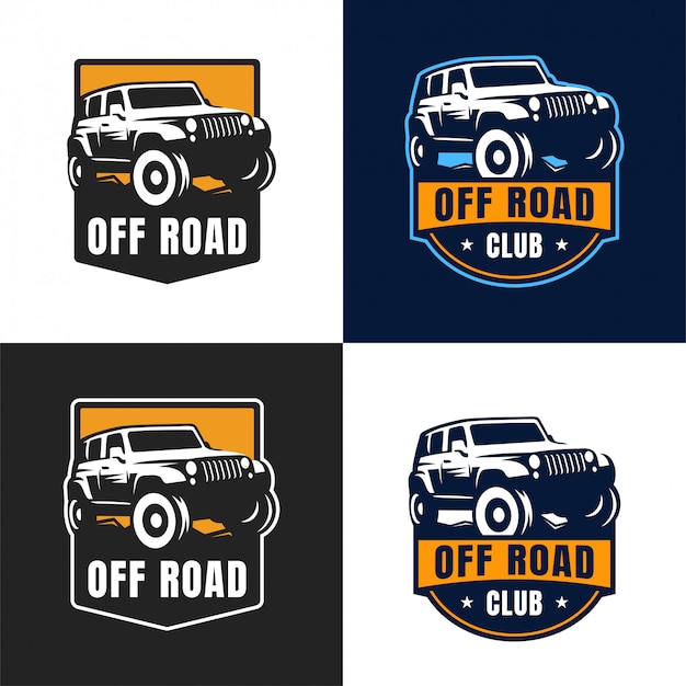 Vector off road car logo badge