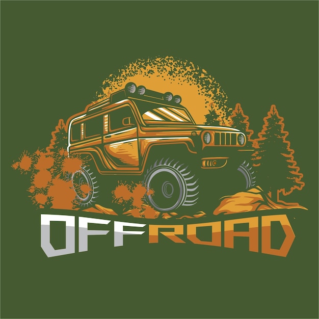 off road car vector illustration