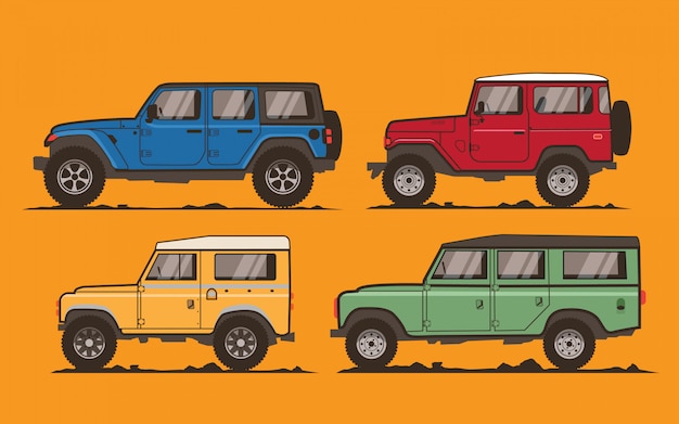 Off Road cars illustration