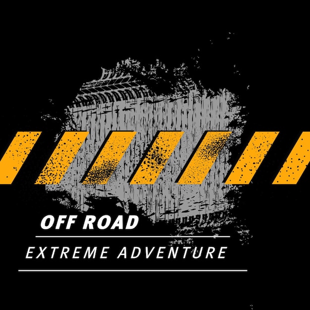 Off road extreme adventure offroad tire tracks