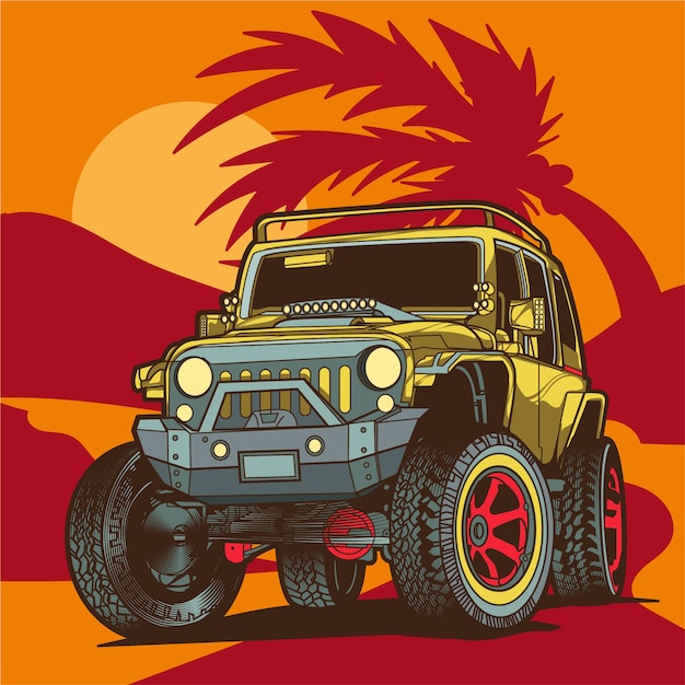 Off road jeep illustration