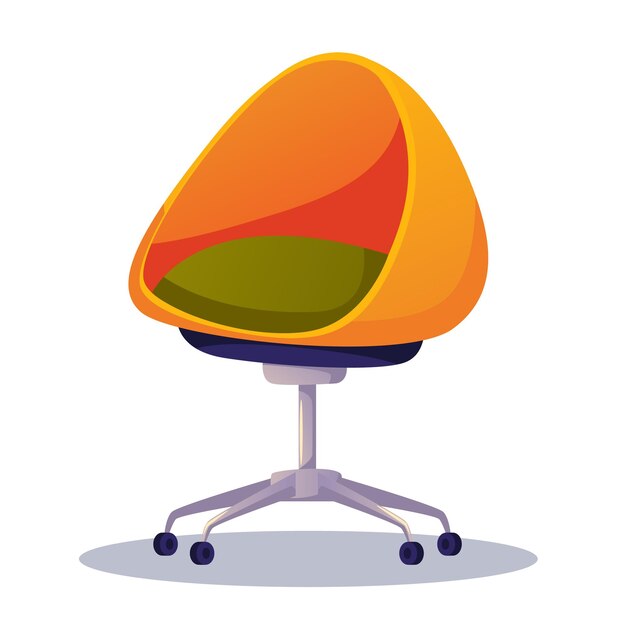 Vector office chair armchair furniture isolated concept vector graphic design illustration element