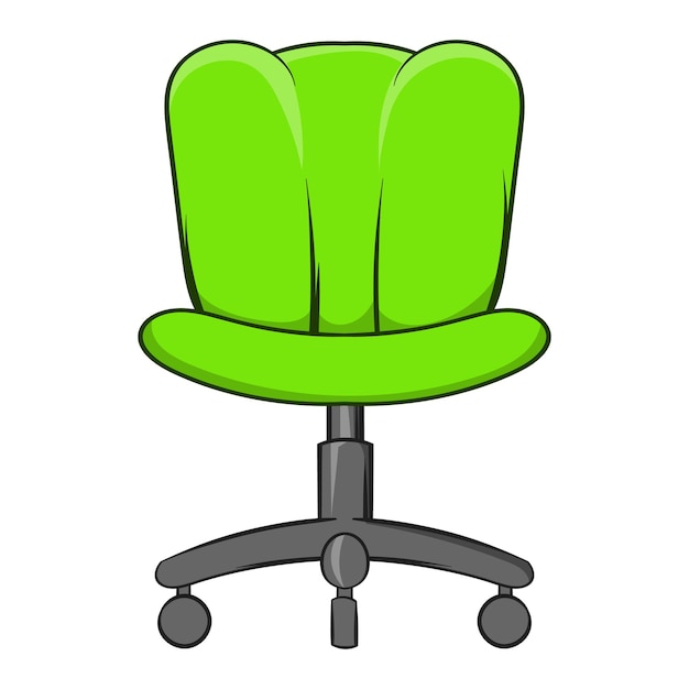 Office chair icon in cartoon style isolated on white background Furniture symbol