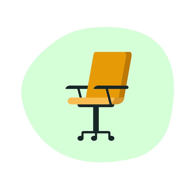 Office chair in modern design Flat style