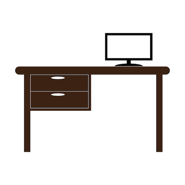 Office desk icon