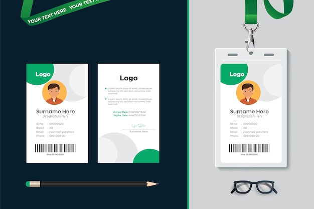 Office ID Card Design Template