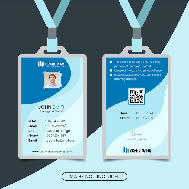 Office id card design template