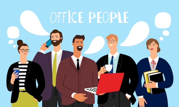 Office people talking