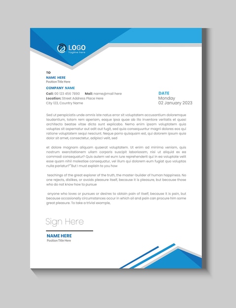 office poster Letterhead template