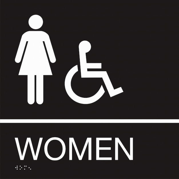 Office Restroom Identification Sign Styles Accessible Womens Restroom