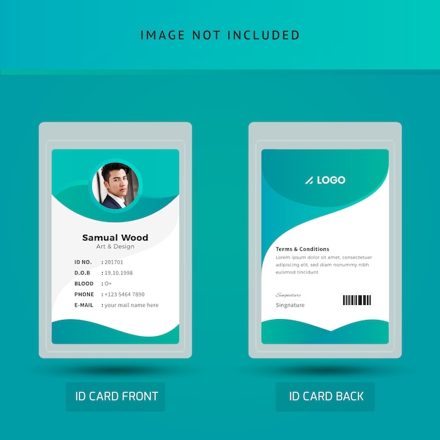 Office Staff Id Card  Template