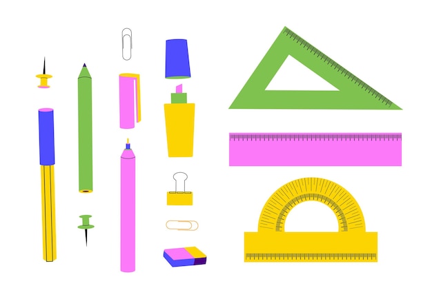 Office supplies with linien color