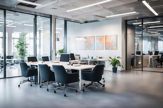 Vector office with a plant and a fireplace