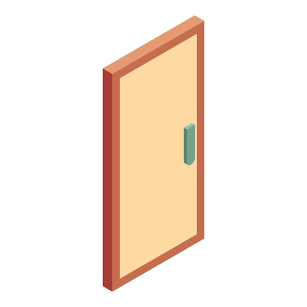 Office wooden door icon Cartoon illustration of door vector icon for web design