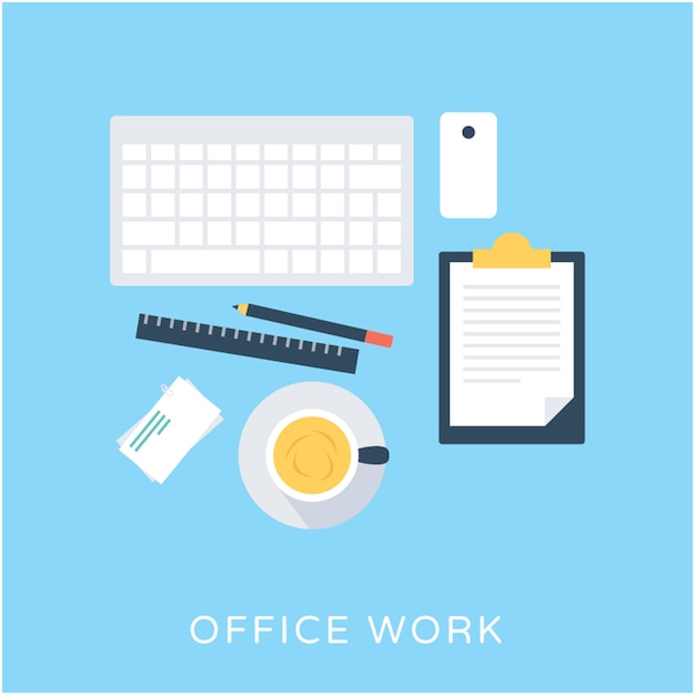 Office Work Flat Vector Icon