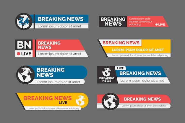 Official breaking news banner set