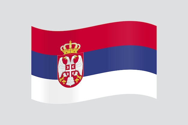 Vector official vector flag of serbia