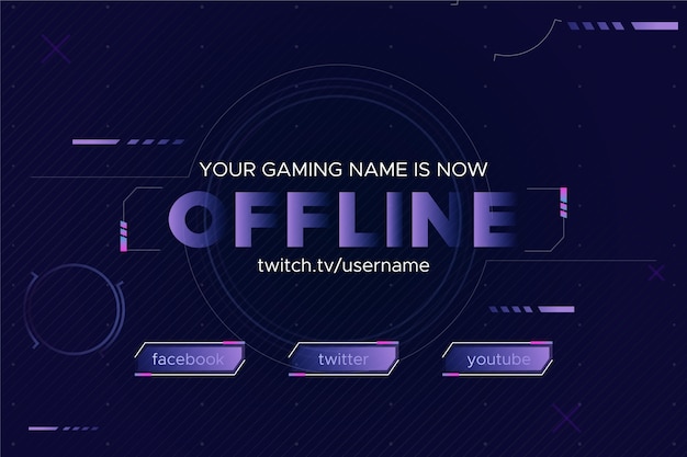 Offline twitch banner in gammer style