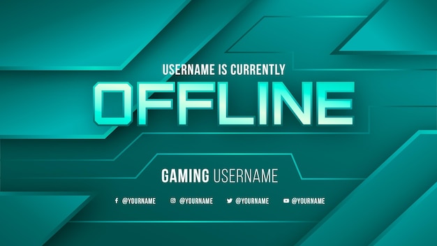 Offline twitch banner template