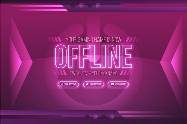 Vector offline twitch banner