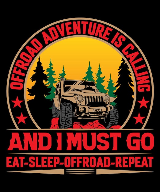 OFFROAD ADVENTURE  T-SHIRT DESIGN GRAPHIC