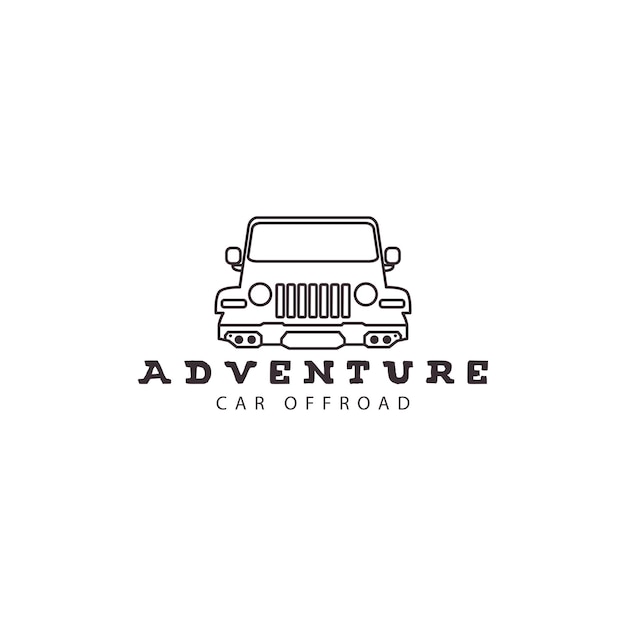 Offroad car adventure logo vector icon symbol illustration design