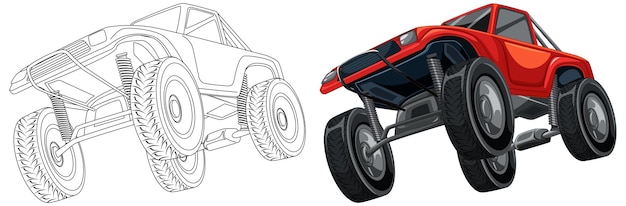 Vector offroad monster truck illustration