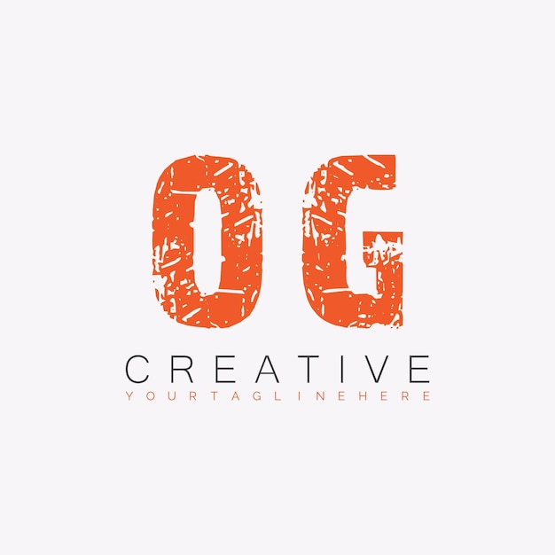 Vector og initial monogram logo with letter creative design