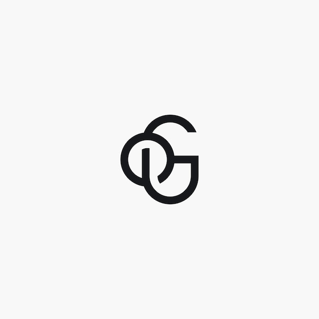 OG initial monogram vector icon illustration