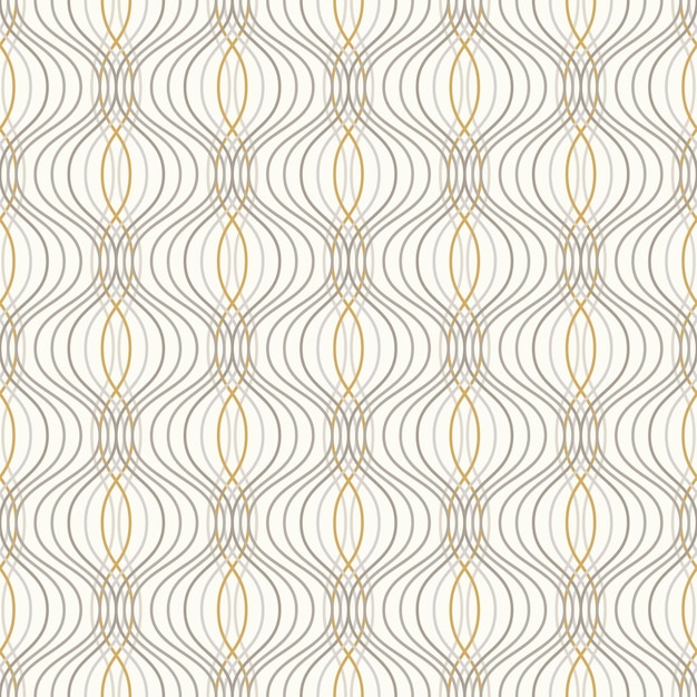 Ogee seamless vector curved pattern abstract geometric background Mid century modern wallpaper pattern