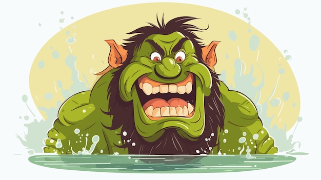 Ogre Talking Cartoon Illustration