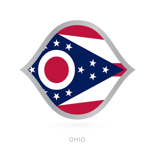 Ohio national team flag in style for international basketball competitions