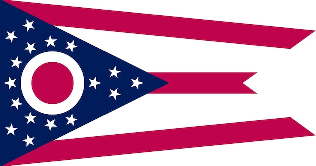 Ohio state flag vector illustration