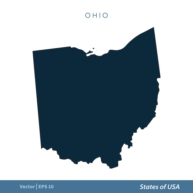 Ohio States of US Map Icon Vector Template Illustration Design Vector EPS 10