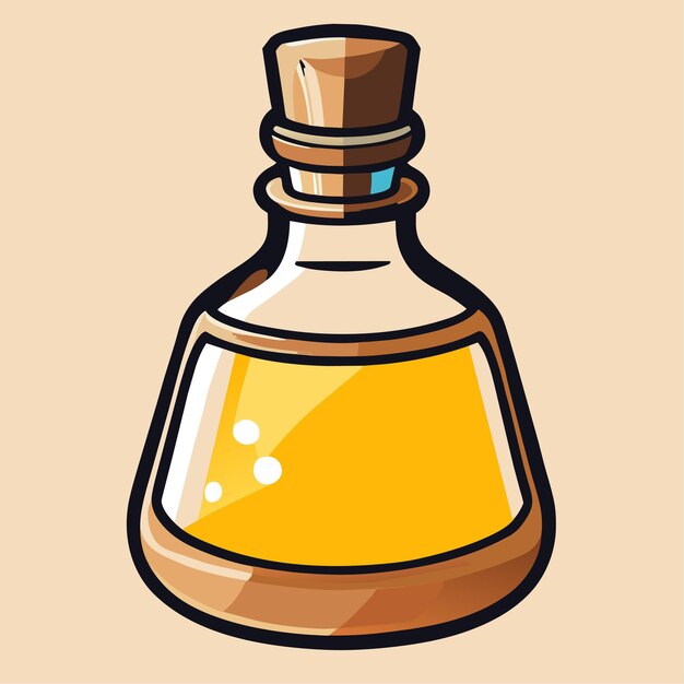 oil bottle doodle vector illustration