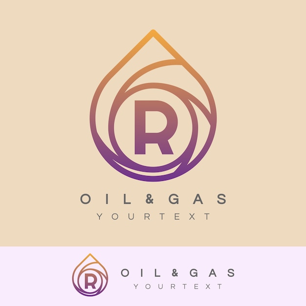 oil and gas initial Letter R Logo design