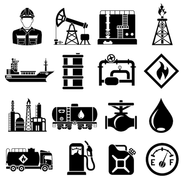 Oil industry Icons Set