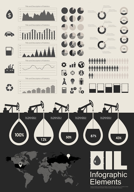 Oil Industry Infographic Elements