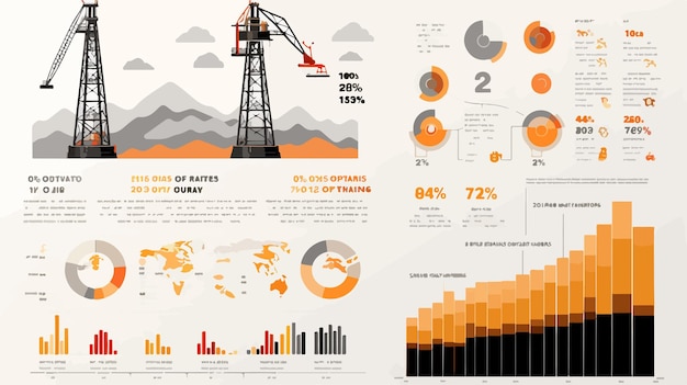 Oil Industry Infographic Template for Visual Presentations