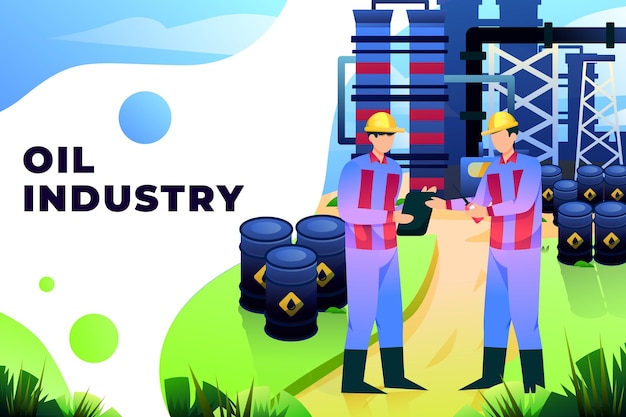 Oil Industry - Vector Illustration