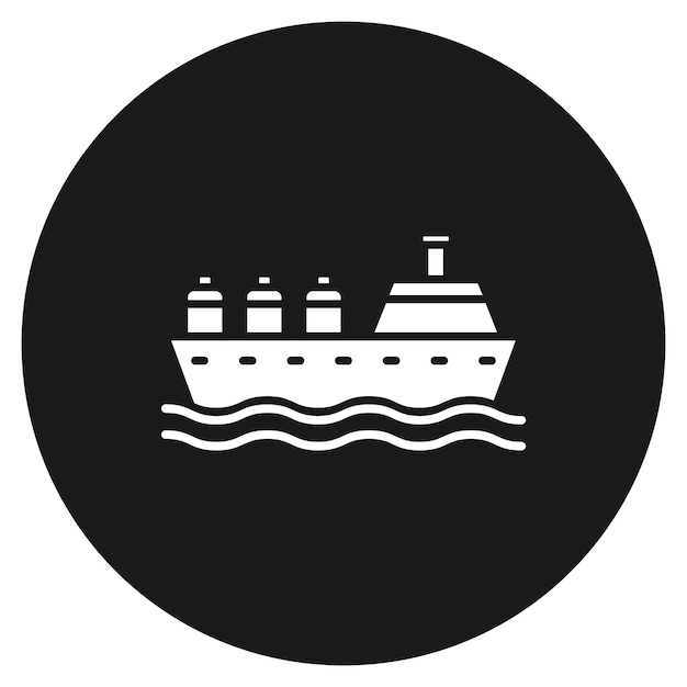 Oil Ship vector icon Can be used for Petrol Industry iconset