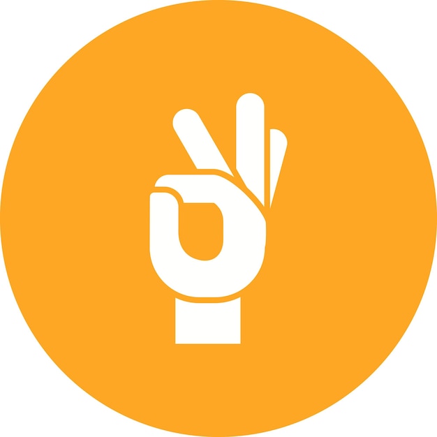 Vector okay hand sign icon vector image can be used for customer feedback