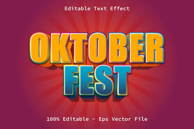 Oktober Fest With Modern Style Editable Text Effect