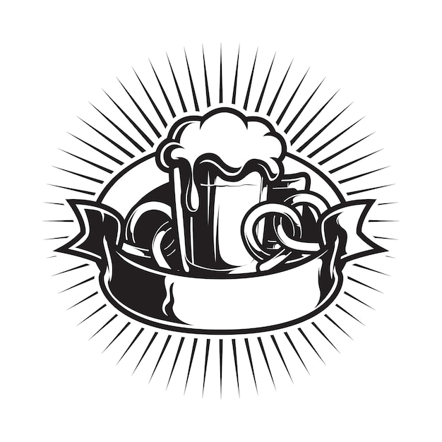 OKTOBERFEST BLACK AND WHITE LOGO