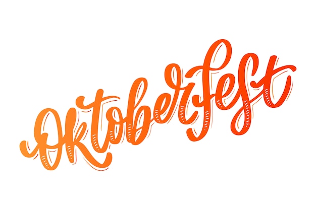 Oktoberfest celebration. Happy Oktoberfest German Lettering typography. Beer festival