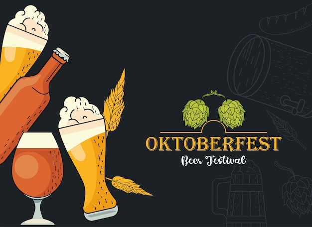 Oktoberfest celebration postcard