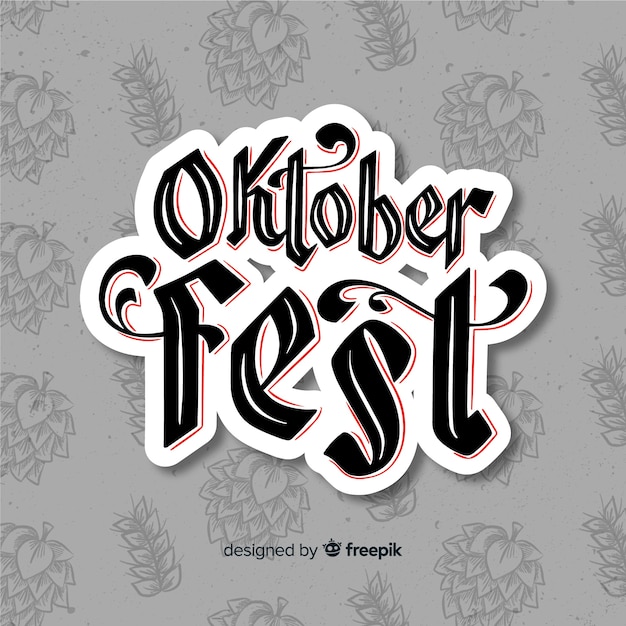 Oktoberfest concept with lettering background