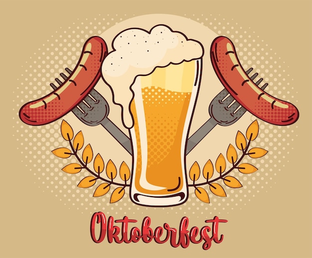 Oktoberfest drink and food