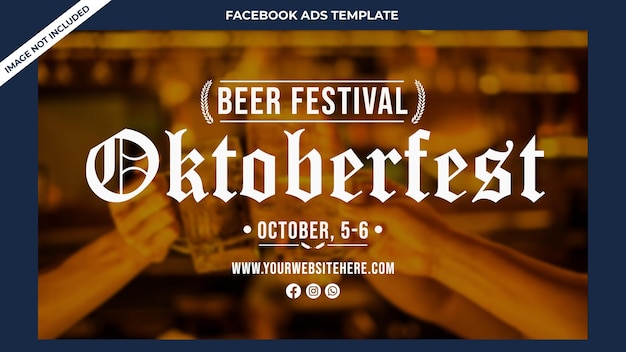 Vector oktoberfest facebook ad template design template