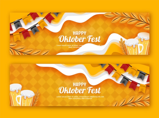 Oktoberfest fest social media post or flyer promotion template